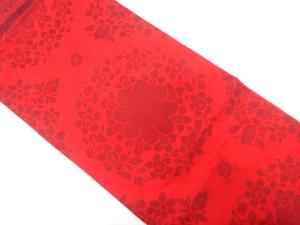 華紋模様織り出し　名古屋帯